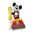 1976 Mickey Mouse Rotary Phone Disney Landline Telephone Vintage Disneyana W Box