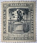 Travelstamps  1906 Barbados Stamps Scott  102   1 4d nelson Memorial  Mint Mogh