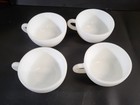 Vintage Anchor Hocking Anchorware Milk Glass Coffee Mug cup  917 Set Of 4