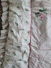 Vtg 90s Pine Creek Bedding Crib Set Pink Floral Cottage Core