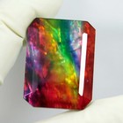 Doublet 50 70 Ct Certified Natural Ammolite Opal-like Organic Loose Gemstone