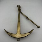 Vintage Solid Brass Admiralty Anchor Nautical Maritime Decor 10    Tall