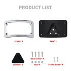 Chrome Curved Laydown License Plate Mount Bracket For Harley Sportster Dyna Fxd