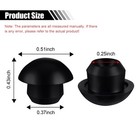 Bottle Jack Floor Oil Filler Plug  8mm Flat-head Rubber 6pcs  Black