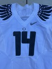 Nike Oregon Ducks Game Worn Football Jersey Mens Size 42 Small White 2008-2010