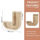 Wooden Letter Piggy Bank  Letter J  1 Pcs
