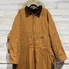 Dickies Coveralls Men 2xlr Brown Duck Canvas Insulated Workwear