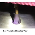Home s Place Steel Stem Bed Frame Feet To Replace Wheels  Prevent Dark Brown 