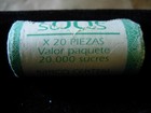  20  1997 Ecuador 1000 Sucres - Unopened Obw Roll Of  20  Gem Bu Coins  Unique  