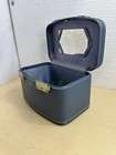 Luggage By Us Vintage Train Case Vanity Cosmetic Toiletry Blue W key