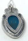 Hammered Ancient Roman Glass Sterling Silver Pendant Box Link Adjustable Chain
