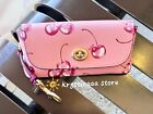 Coach Sunglass Case With Cherry Print Canvas   Leather - Nwt Cr912 Flower Pink