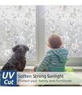 Rabbitgoo Frosted Window Film Privacy Static Cling Stained Glass Film Decoration
