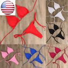 Sexy Women Brazilian Bikini Scrunches Butt Swimwear 2 Pcs Set Lady Swimsuit    