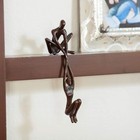 Home Decor Bronze Couple Statue Bookshelf Shelf Sitter Figurines Love Gift