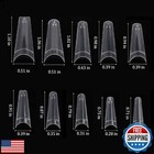 500 Pcs Clear Ballerina Coffin Nail Tips Acrylic Nail Tips Half Cover False N
