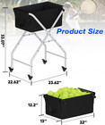 Tennis Ball Hopper Cart Holds 175 Tennis Balls Or 140 Pickleballs  Portable Pick