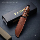 Ka-bar Usmc 1217 Straight Edge Fighting Combat Knife Leather Handle   Sheath  