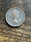 1955 Canada 1 One Small Cent Elizabeth Ii Canadian Actual Coin Tc4635 