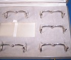 Vintage Hermes Equestrian Horse Bit Silverplate Place Card Holders Set Of 8 Rare