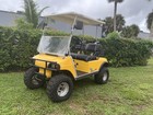 1992 Yellow Club Car Ds 2 Passenger Seat Lifted Golf Cart Alloys  Brushguard  