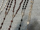 Vintage Lot 7 Crucifix Rosary Roma Jerulsalem Seed Beads Mop Estate Find  10 