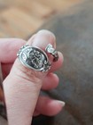 Sterling Silver Spoon Ring Witch On Broomstick Sz 7 Unique Wicca Gothic 