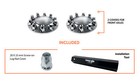 Chrome Front Axle Wheel Cover With Hub Cap 33mm Lug Nuts For Semi Truck Set Of 2