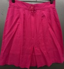 Vtg Linen Blend Skirt 10 Pink Pleated Preppy Schoolgirl Retro 90s Usa
