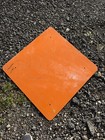 Rough Road Heavy Steel Road Highway Sign 1950s Era