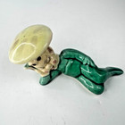Vintage Walker Pottery Ceramic Pixie Elf Figurines Green 1950   s
