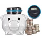 Cute Piggy Bank Transparent Digital Coin Bank With Lcd Counter For All Us Coin  