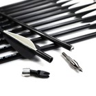 12pcs Archery 30  Fiberglass Arrows Spine 500 Od 8mm For Compound Recurve Bow