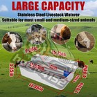 Automatic Dispenser Drinking Water Bowl Outdoor Pet Cat Dog Livestock Stainless