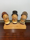 Vtg Hand Carved German Bottle Stopper   Pourer Lot Of 3