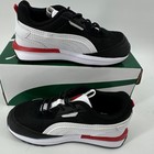 Puma City Rider As Ac Inf Black White Red Sneakers 382694-01 Kids 10c