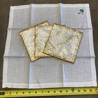 Vintage Pure Irish Linen Tea Towels Shamrock Lot Of 3 New