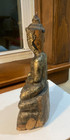 Antique Burmese Shan Buddha Wood Burma Myanmar Metal   Wood Old