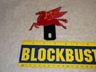 Vintage Mobil Pegasus Mobilgas 5  Metal Gasoline   Oil License Plate Topper Sign