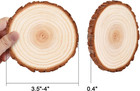 Unfinished Natural Wood Slices With Bark - 20 Pcs 3 5-4 Inch Wood Craft Kit  Diy