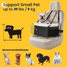 Dog Car Seat Booster For Small Pet Under 20lbs  Portable Travel Puppy Car Sea   