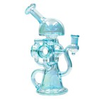 Hookah 9inch Glass Bong Water Pipes Smoking Tobacco Recycler Bong 14mm Bowl Blue