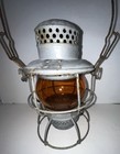 Rare Antique Adlake Norfolk And Western Railway N w Lantern Original Amber Globe