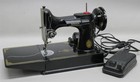 1952 Singer Featherweight Sewing Machine 221 W 3-120 Motor pedal case sundries