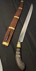 Filipino Visayan Pinute Sword With Hardwood And Brass Scabbard