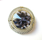 Antique Hatpin Large Amethyst Glass Mesh Frame