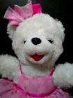 Dan Dee 2017 Snowflake Plush Teddy Bear White Pink Star Shinny Dress 13 