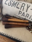 13 Antique Vintage Textile Mill Wooden Spools  Browns 14   -10   