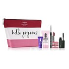 Clinique X Kate Spade 6 Pc Gift Set Smart Wrinkle Serum Quickliner Mascara Lipst