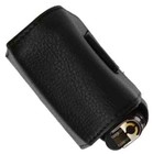 Black Leather Cigarette Hard Case Pouch Flip Top Lighter Holder 100 s Regular